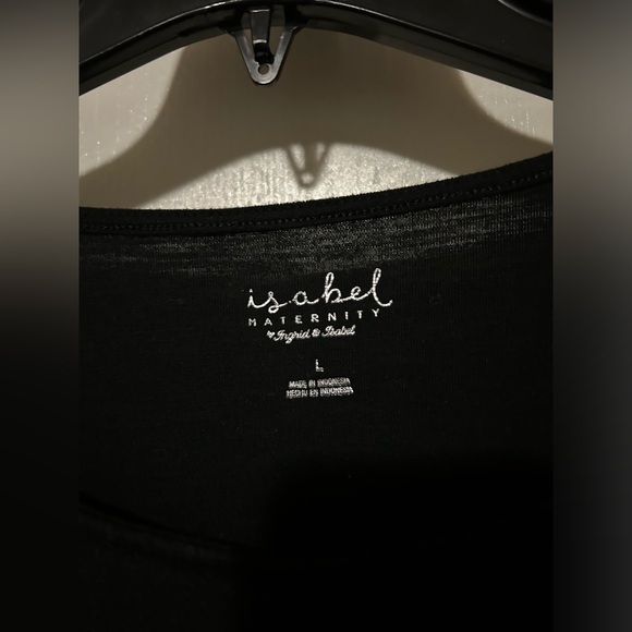 Maternity/ nursing black long sleeve top - Picture 2 of 2